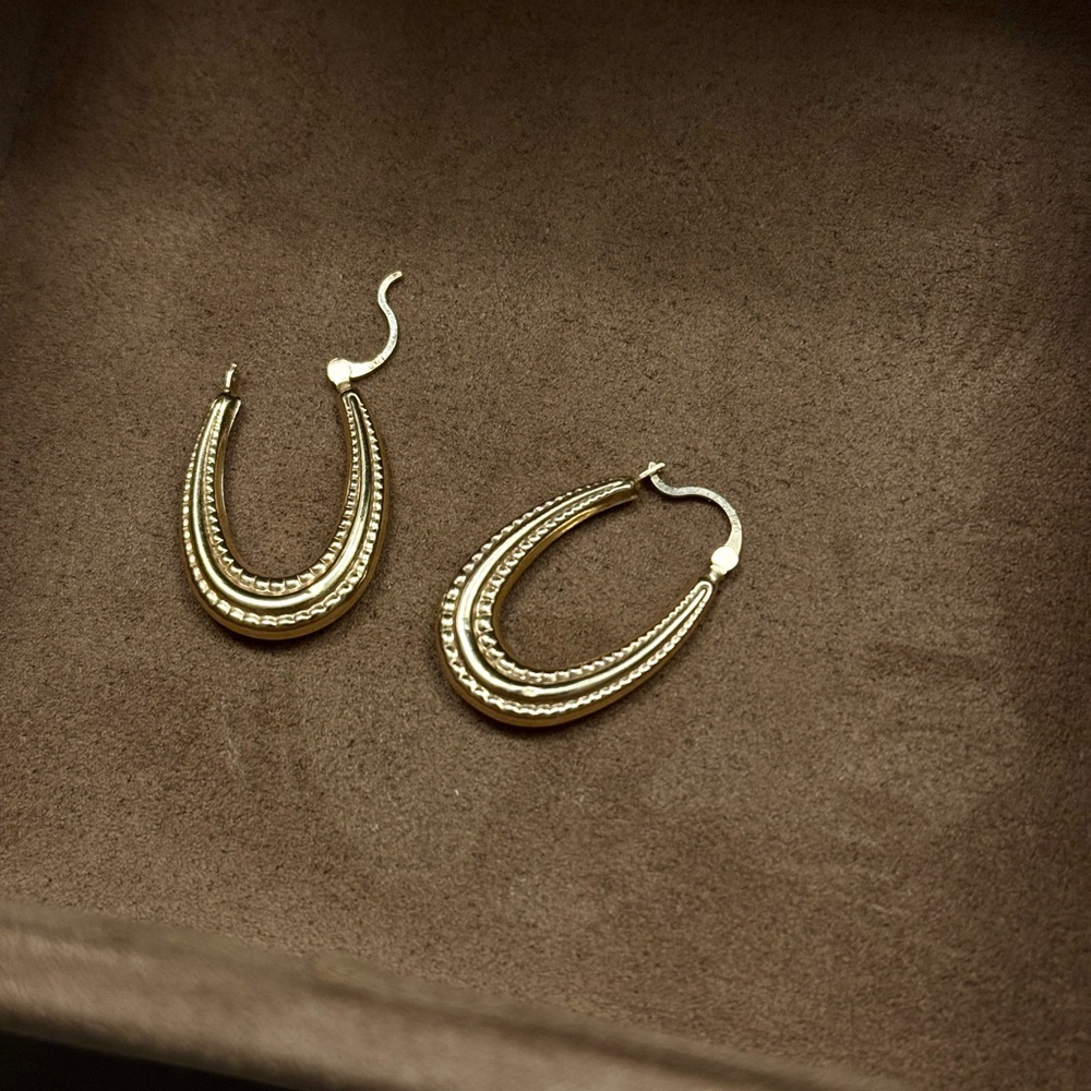 Elegant 10k Gold Hoop Earrings